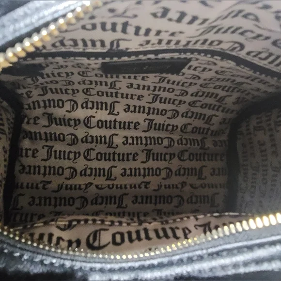 Juicy Couture Black Cross Body Faux Fur Satchel NWT - Picture 3 of 4